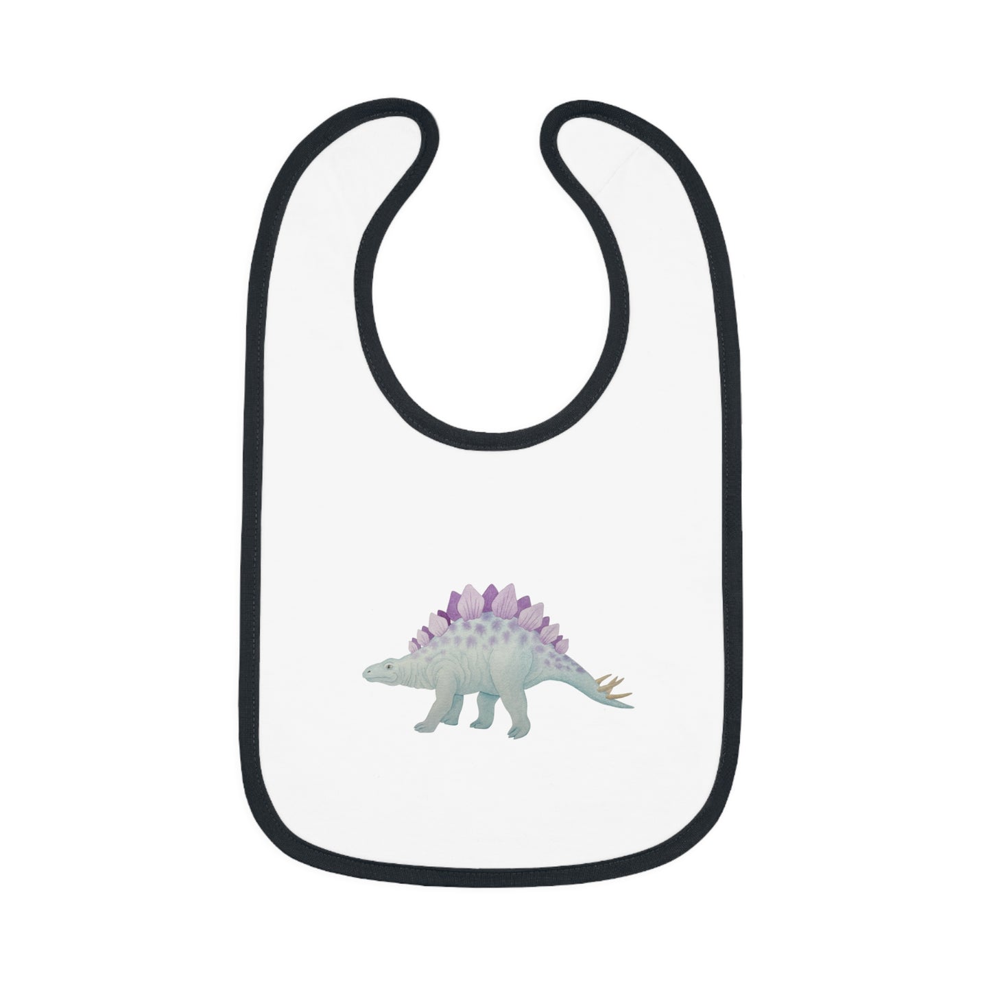 Contrast Trim Jersey Bib - Stegosaurus