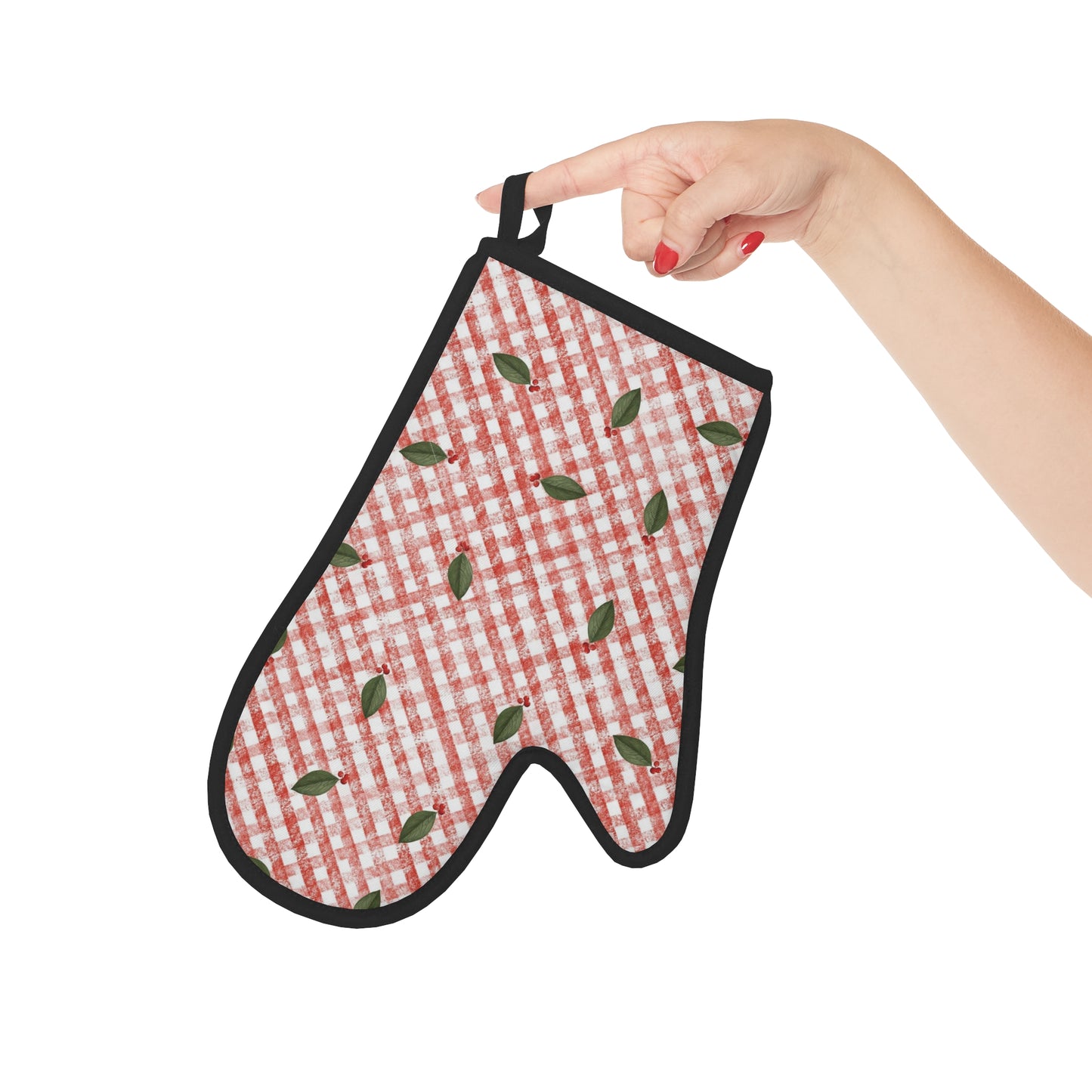 Red & White Gingham Oven Glove