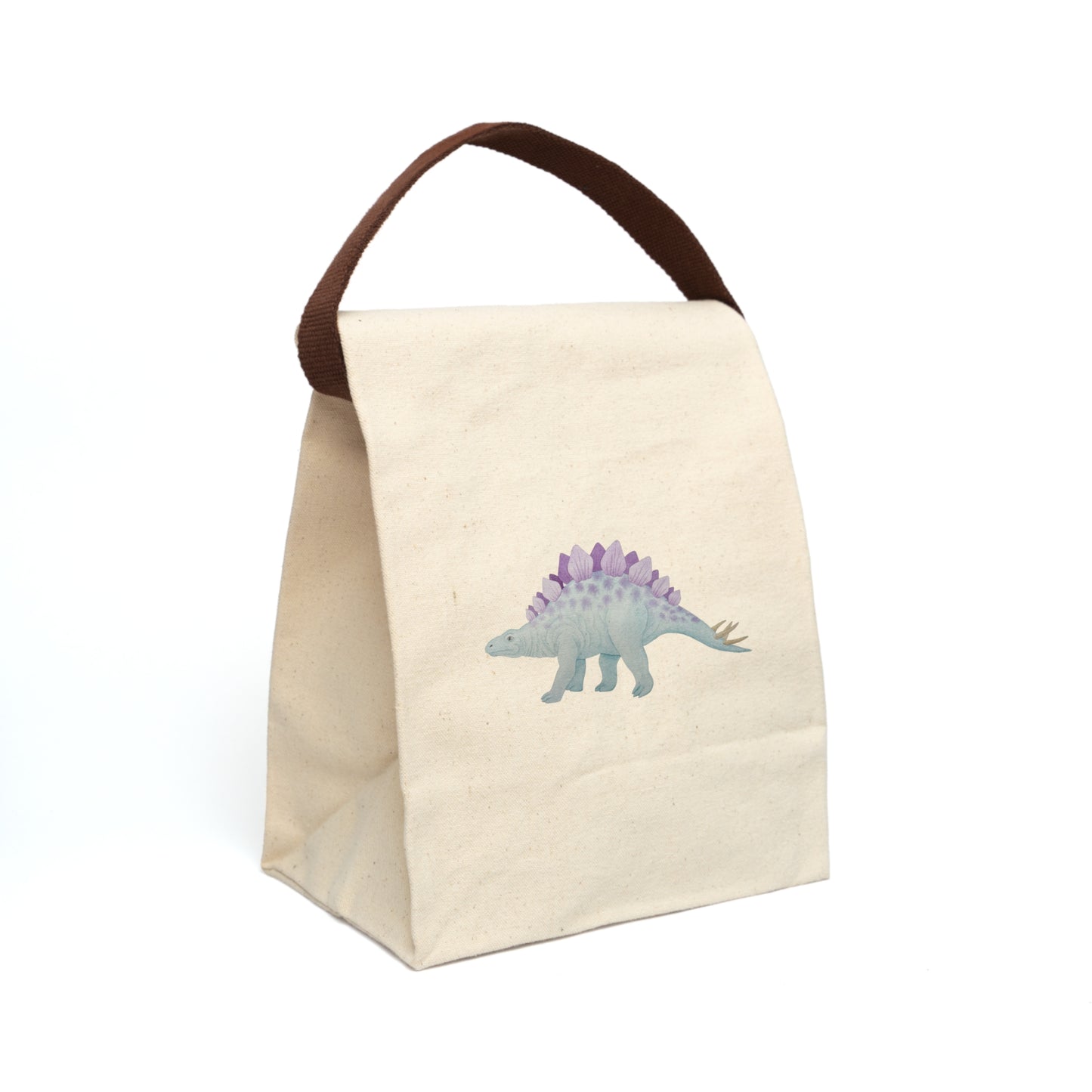 Canvas Lunch Bag With Strap - Stegosaurus